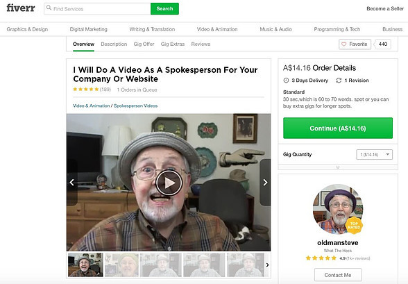 Affiliate Millionaire Club - oh look it's oldmansteve from Fiverr