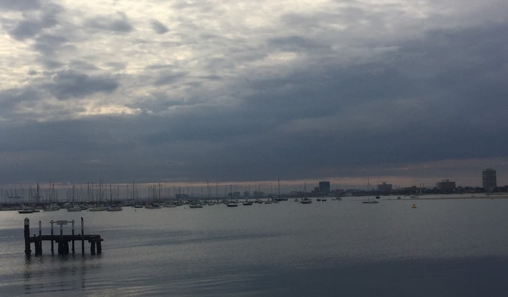 St Kilda beach at dusk