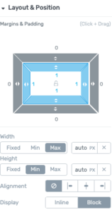 Thrive Archictect element - layout and position
