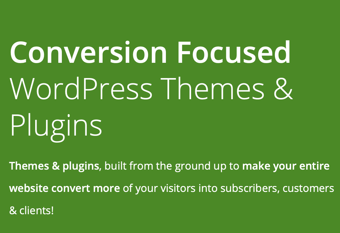 Thrive conversion focused themes and plugins